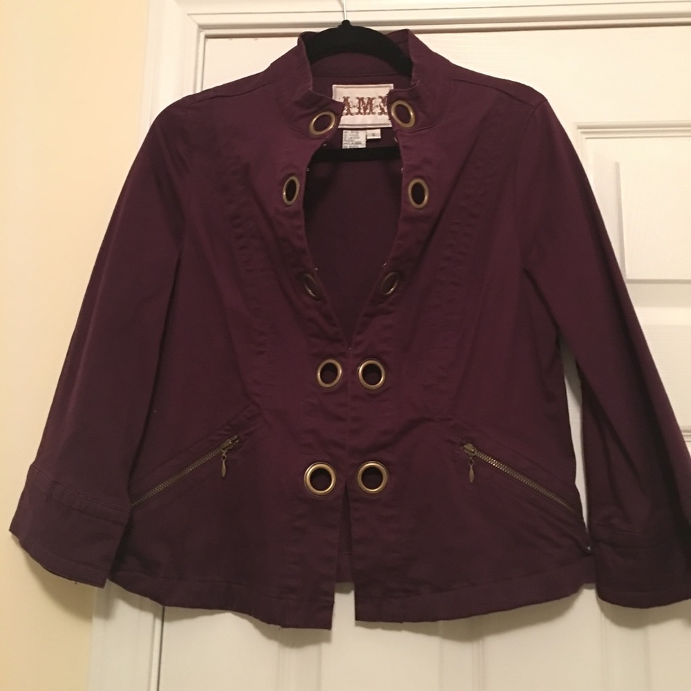 Purple Jacket with Ring Detail